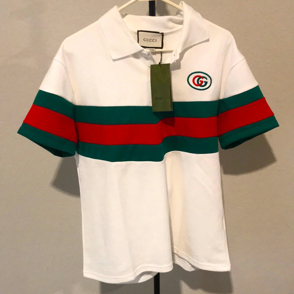 Gucci cotton polo with and Interlocking G